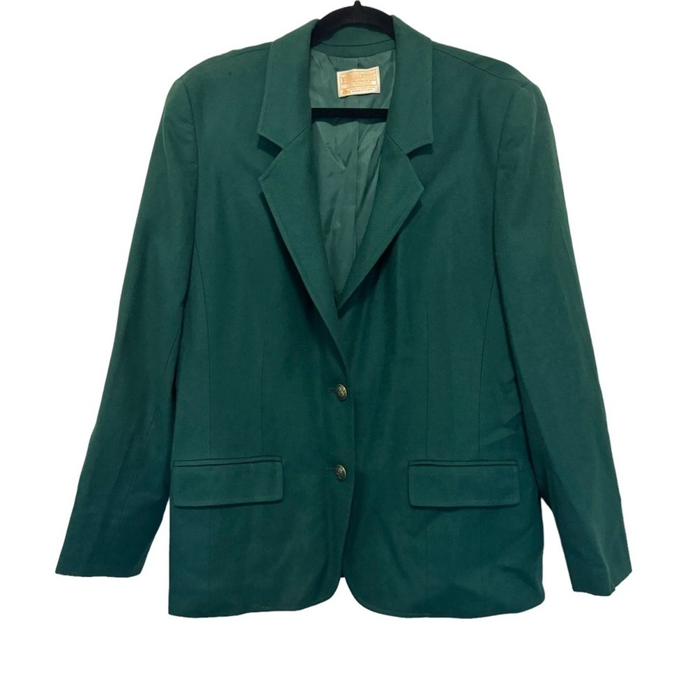 Pendleton Green Wool Blazer Jacket - image 1